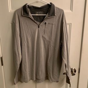 Gray Eddie Bauer Quarter Zip